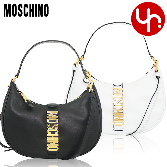 モスキーノ MOSCHINO バッグ ショルダーバッグ A7472 8008 モスキーノ ゴールド レタリング ロゴ ベルト レザー ホーボー レディース :me ms ba230419 10:インポートコレクションYR