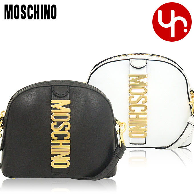 モスキーノ MOSCHINO バッグ ショルダーバッグ A7473 8008 モスキーノ ゴールド レタリング ロゴ ベルト レザー クロスボディー  レディース