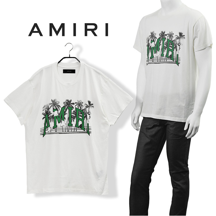 アミリ AMIRI Tシャツ VARSITY PALMS TEE MJGT014-103 SNOW 