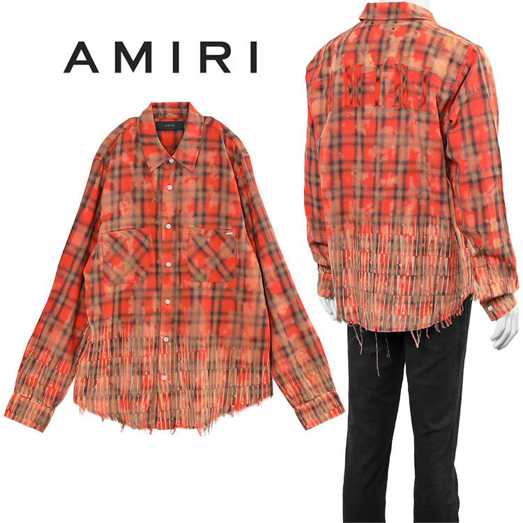 アミリ AMIRI チェック シャツ ディストレスト PF23MSL011-610 RED : amiri17112304 : IMPORTBRAND  JP - 通販 - Yahoo!ショッピング