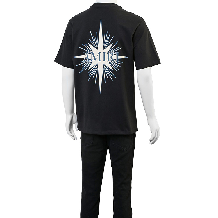 アミリ Tシャツ 半袖 星 ロゴ プリント 黒 カットソー AMIRI
