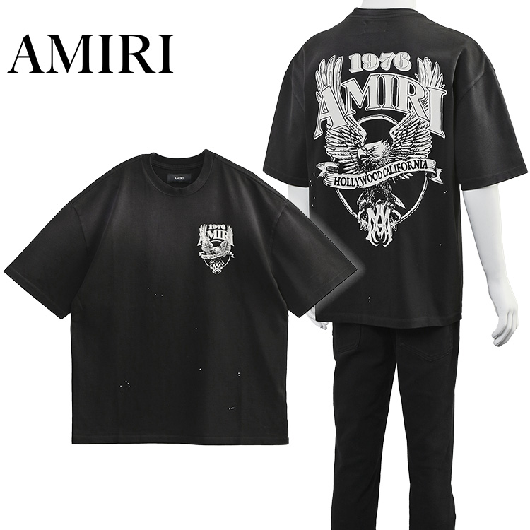美品AMIRI ブラック Tシャツ オーバーサイズ AMIRI（アミリ） イーグル Tシャツ リラックスフィット EAGLE