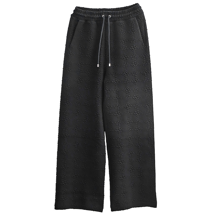 AMIRI アミリ MA QUAD 総柄 ワイド スウェットパンツ メンズ AMBMPA1022-001 BLACKの画像