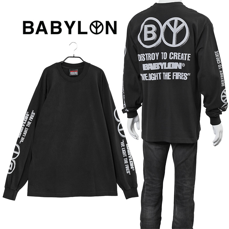 Babylon LA 袖ロゴ ロンT 長袖 Tシャツ DESTROY TO CREATE