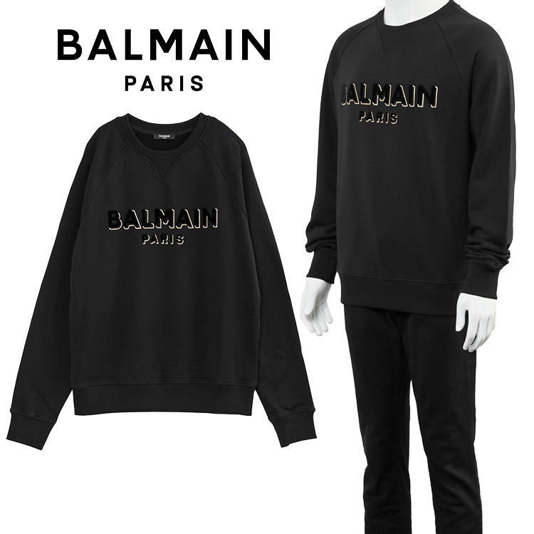 バルマン BALMAIN トレーナー メタリックフロック スウェットシャツ