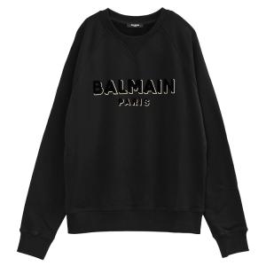 バルマン BALMAIN トレーナー メタリックフロック スウェットシャツ BH1JQ005BB99...