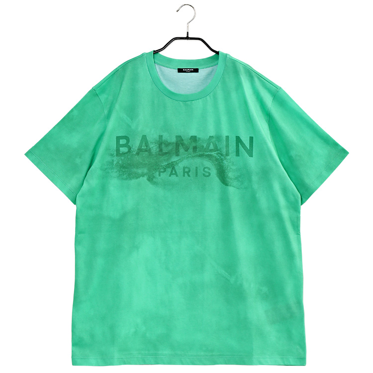 バルマン BALMAIN Paris デザートロゴ エココットン Tシャツ AH1EG010GC61...