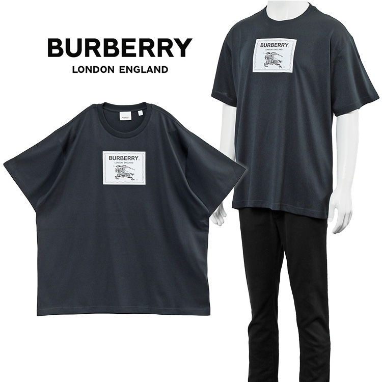 バーバリー BURBERRY プロ―サムラベル コットンTシャツ 8068801-B3590 SMOKED NAVY