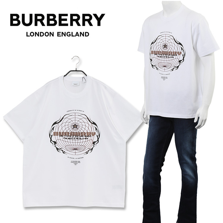 バーバリー BURBERRY ロゴグラフィックプリント オーバーサイズTシャツ 