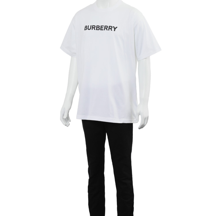 バーバリー Tシャツ BURBERRY ロゴプリント コットン オーバーサイズ 8055309-A1464 WHITE