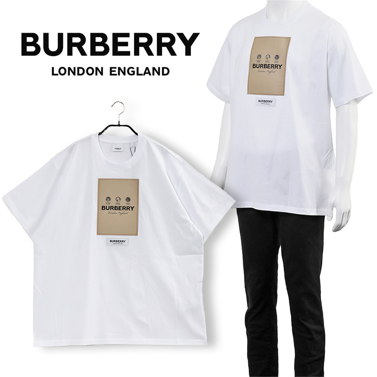 バーバリー BURBERRY SERGIO ラベルロゴ オーバーサイズ Tシャツ