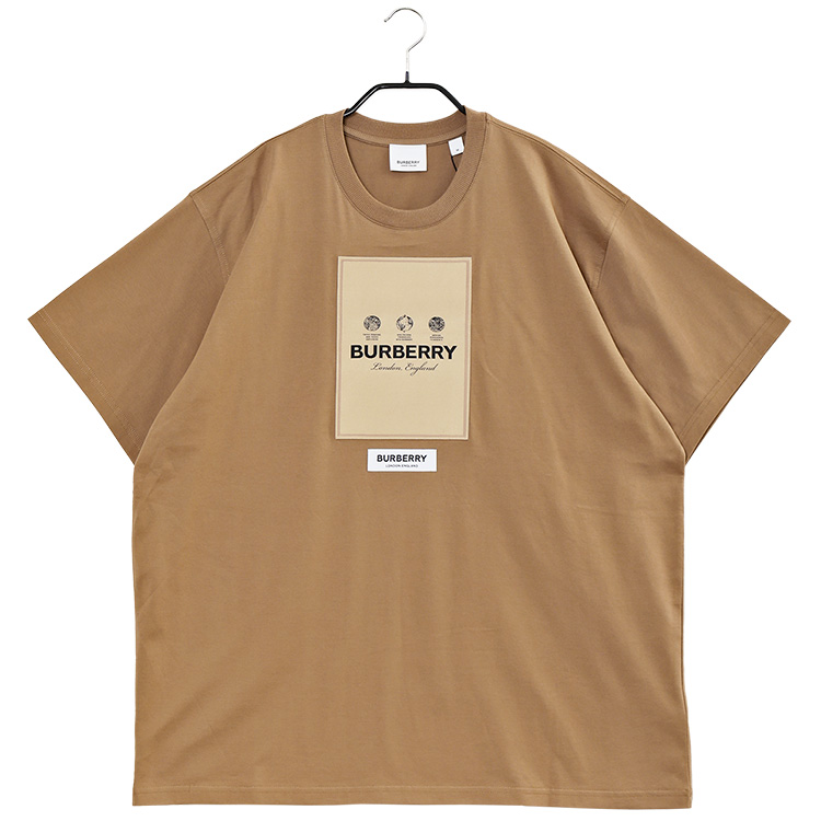 バーバリー BURBERRY SERGIO ラベルロゴ オーバーサイズ Tシャツ 8057530-A...