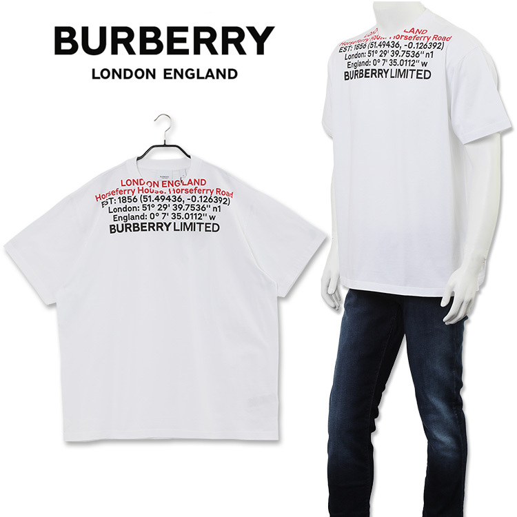 バーバリー BURBERRY ロケーション Tシャツ 半袖 8048323-A1464 WHITE