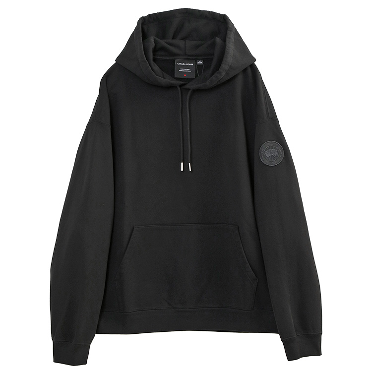 カナダグース CANADA GOOSE ローヴ フーディー パーカー 1549MT ROVE HOODY WITH TONAL DISC メンズ ブラック リラックスフィットの画像