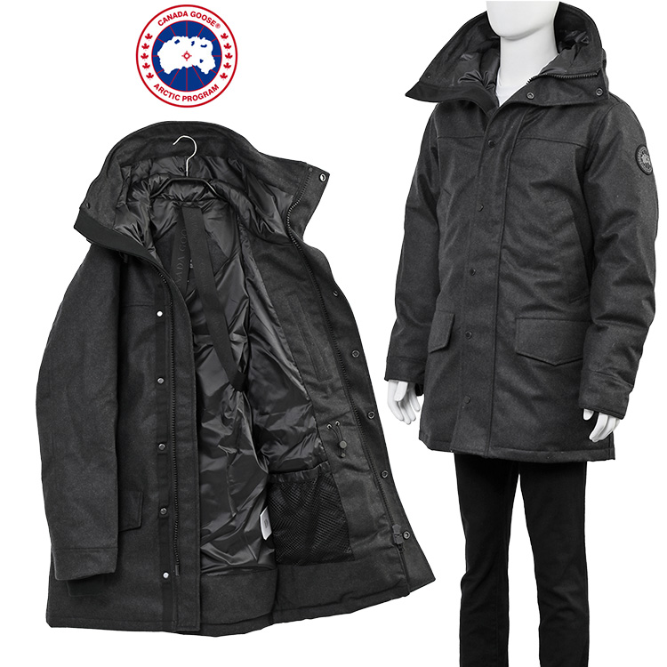 CANADA GOOSE BLACK LABEL ダウンジャケット ラングフォード パーカー ウール 2062M1-1160 CARBON  MELANGE/カーボン メランジ