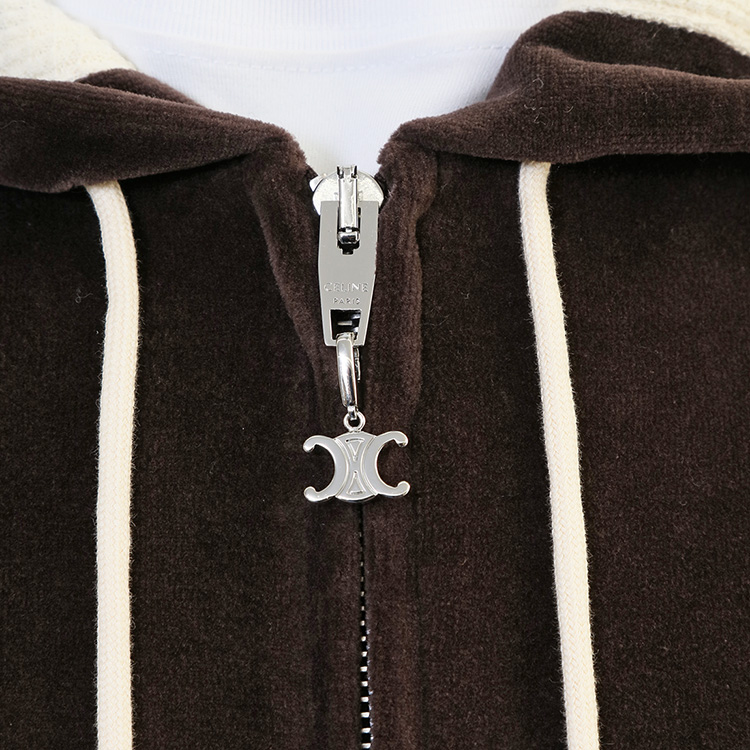CELINE（セリーヌ） ベルベット ジップアップ パーカー RY0GC0F09-19JJ