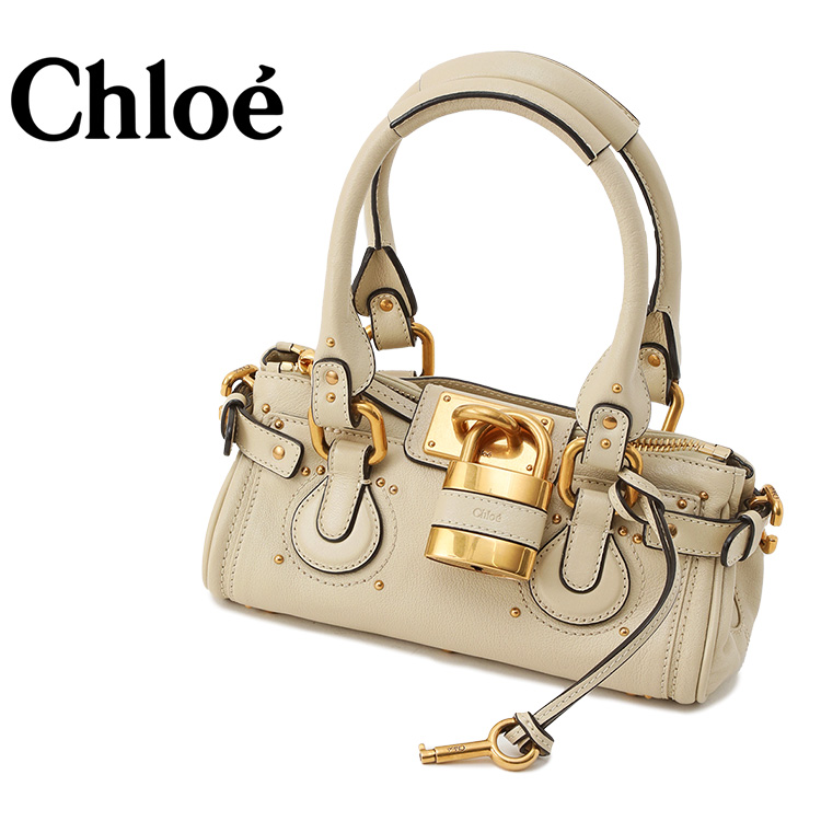 Chloé クロエパディントン　白/ゴールド Chloe（クロエ） パディントン スモールバッグ 20周年モデル