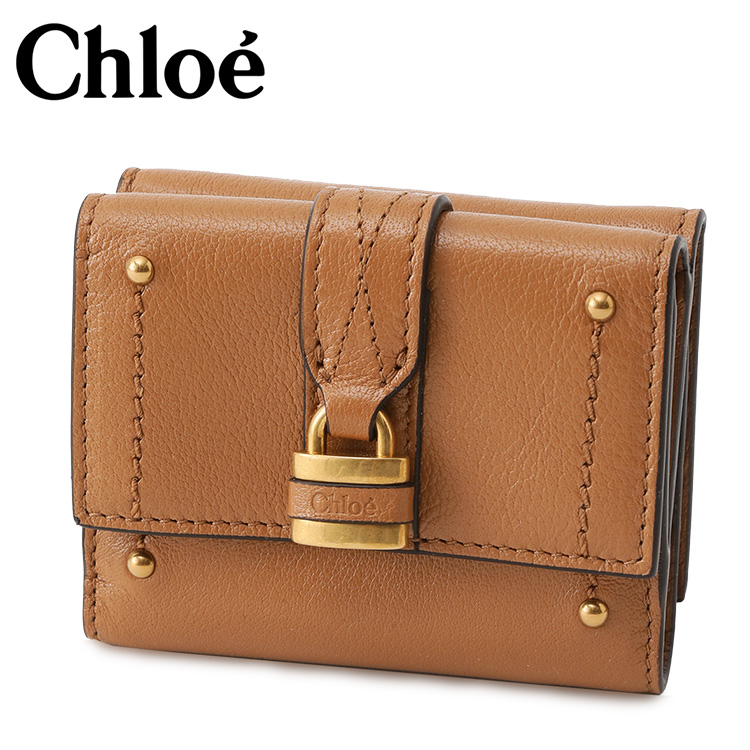 Chloe（クロエ） パディントン ミニ三つ折り財布 Mustang Brownn