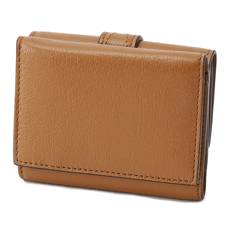 Chloe（クロエ） パディントン ミニ三つ折り財布 Mustang Brownn