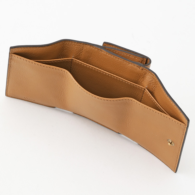 Chloe（クロエ） パディントン ミニ三つ折り財布 Mustang Brownn