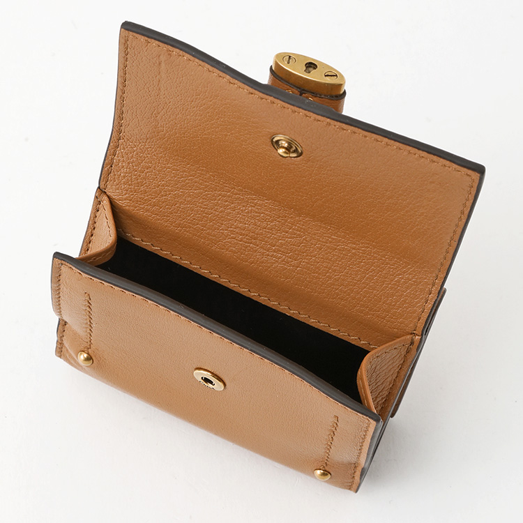 Chloe（クロエ） パディントン ミニ三つ折り財布 Mustang Brownn