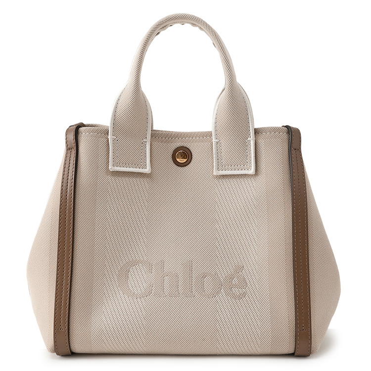 5/26出品終了【クロエ】Chloe キャンバス バッグ 大容量 ジム、小旅行に Chloe（クロエ） キャンバス製Chlo? Carryスモールトートバッグ
