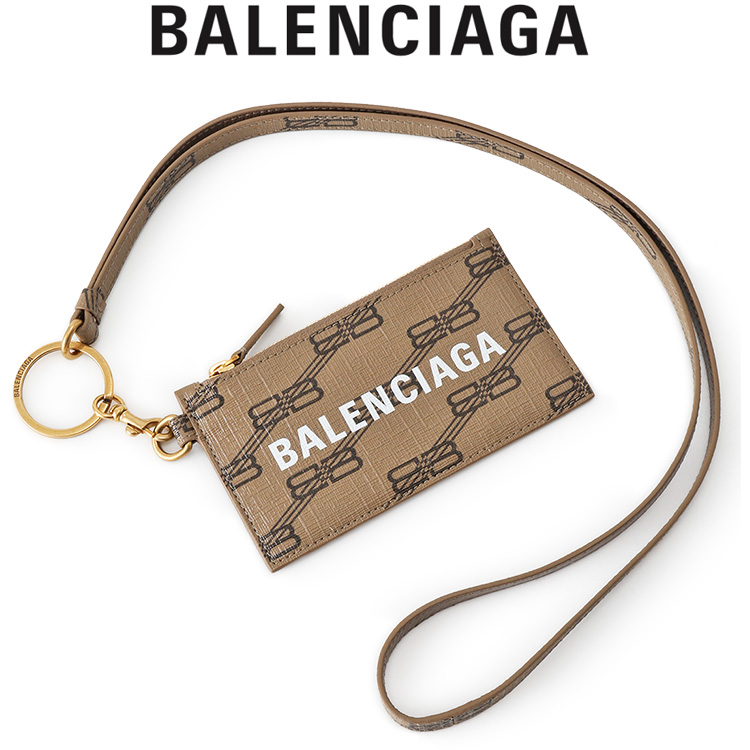 バレンシアガ BALENCIAGA Cash カードケース付きキーリング BB 