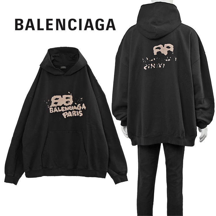 バレンシアガ パーカー BALENCIAGA ダメージ フーディ HAND