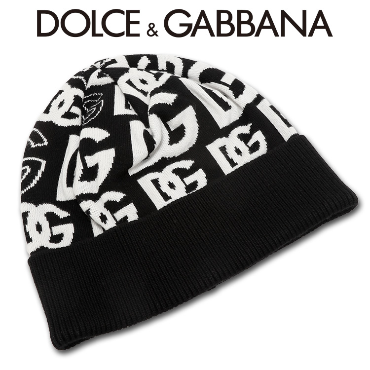 ドルチェ&ガッバーナ DOLCE&GABBANA ニットキャップ カシミア DGロゴ