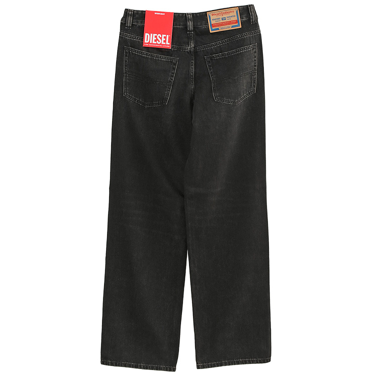 DIESEL ジーンズ ルーズストレート A1159809I35 2001 D-MACRO-02 Men's Regular Jeans | Black/Dark grey | Diesel 2001 D-Macro