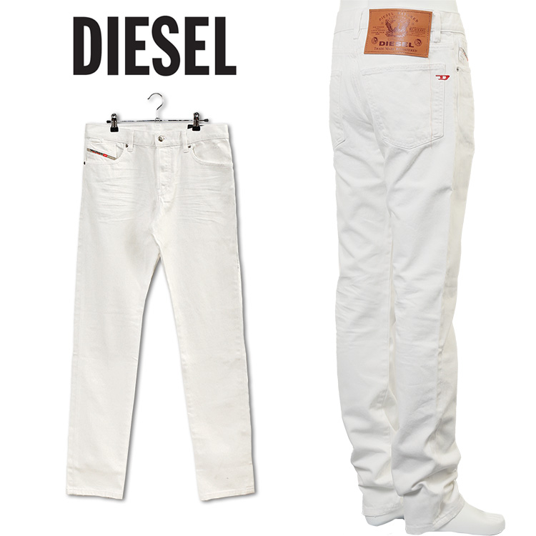 ディーゼル DIESEL ジーンズ ホワイトデニム D 刺繍 SLIM A00522-0HBAJ