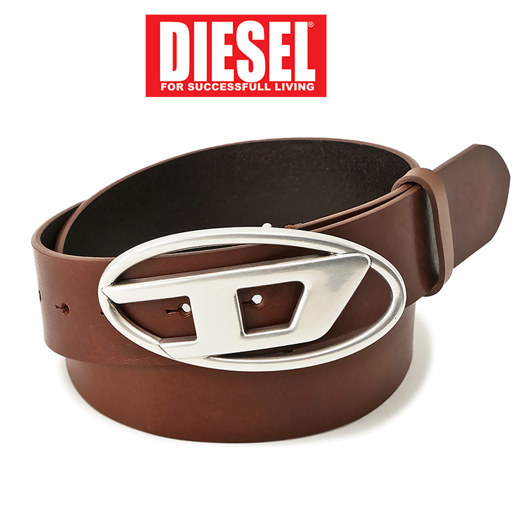 DIESEL（ディーゼル） ワンダー オーバルD レザー ベルト X08516-PR666