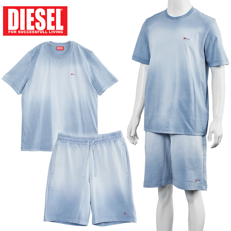 DIESEL 24SS P-ECKYO ハーフスウェットパンツ　XS DIESEL（ディーゼル） セットアップ Tシャツ スウェット ハーフパンツ