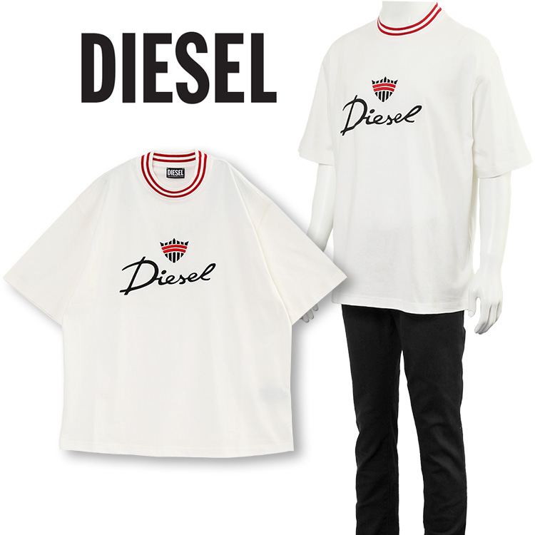 ディーゼル DIESEL オーバーサイズ エンブレム Tシャツ A09028