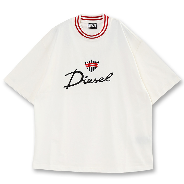 ディーゼル DIESEL オーバーサイズ エンブレム Tシャツ A09028-0BJAN T-WAS...