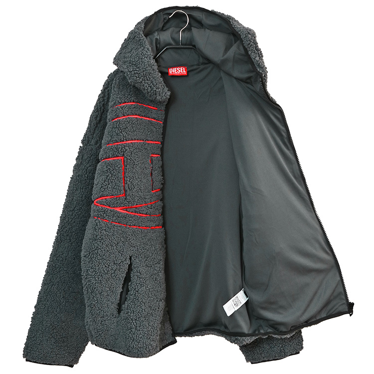 美品　DIESELディーゼル　中綿ジャケット　ボアフリース DIESEL（ディーゼル） オーバルD ボアジャケット リラックスフィット