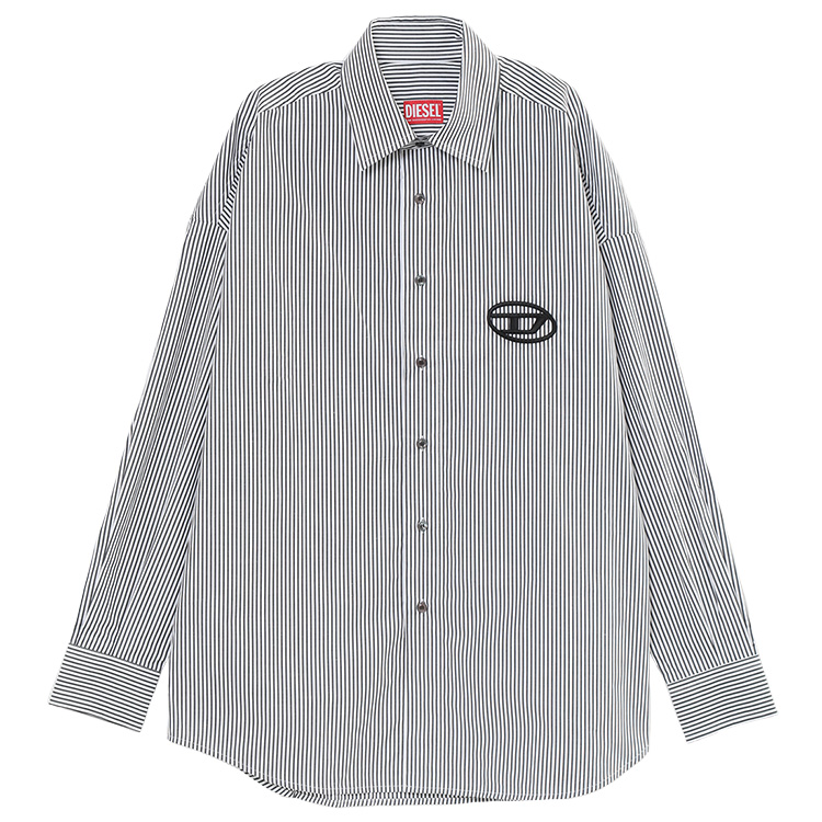 DIESEL ディーゼル オーバルD ストライプシャツ A10683-0DNAN S