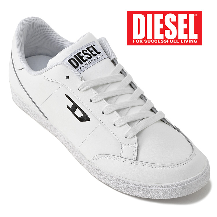 DIESEL（ディーゼル） レザー スニーカー ホワイト Y03907-P0476 S-D