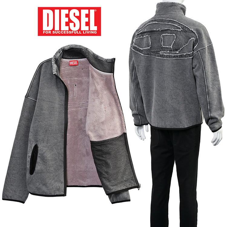 DIESEL ディーゼル メンズブルゾン A19407 0AJFN / S-BATY-NEW グレー 2025秋冬新作 diesel28102503.jpg