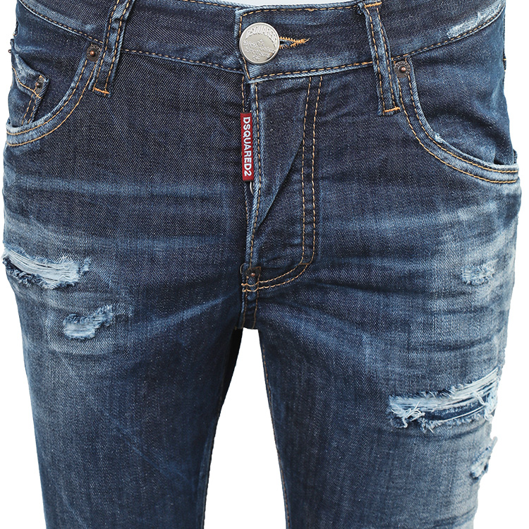 ディースクエアード DSQUARED2 スーパー ツインキー ジーンズ Dark Ripped Wash Super Twinky Jeans  S71LB1258-S30789-470