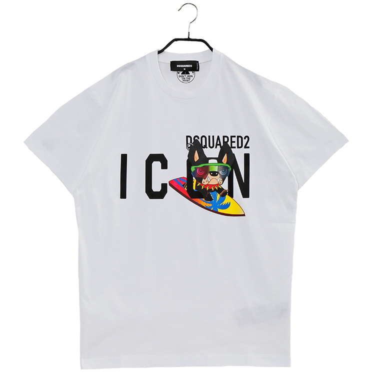 ディースクエアード DSQUARED2 アイコン チロドッグ Tシャツ ICON Ciro Coll Tee S79GC0064-S23009-100