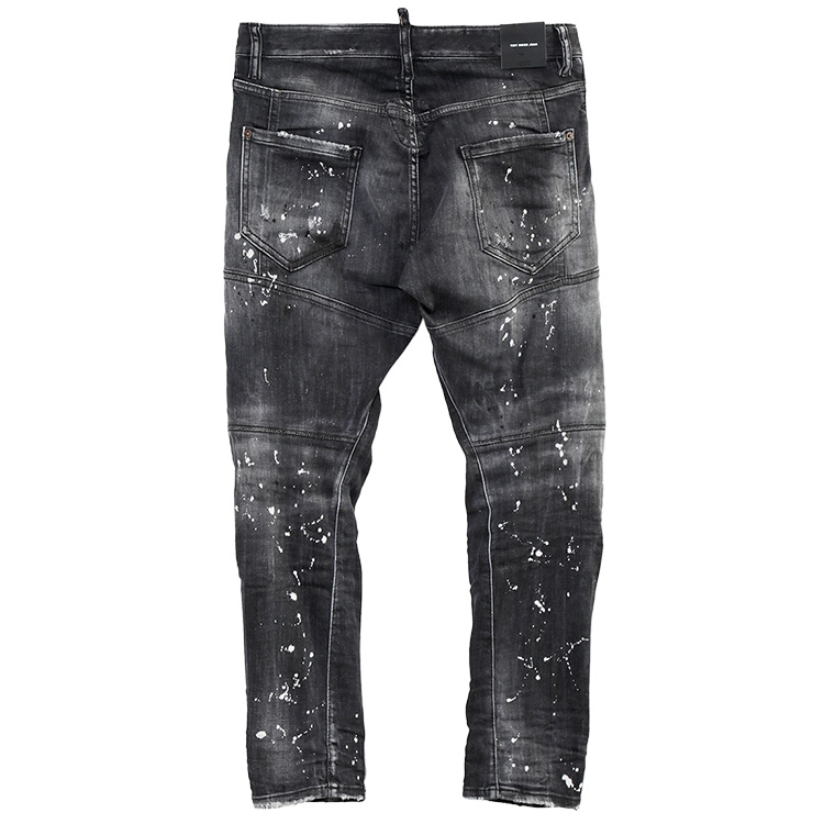 DSQUARED2 バイカー ジーンズ BLACK DIAMOND & STUDS WASH TIDY