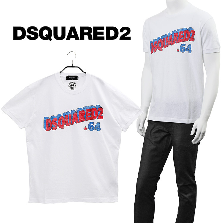 ディースクエアード DSQUARED2 Tシャツ Retro 64 半袖 ロゴ S71GD1048-S22507-100