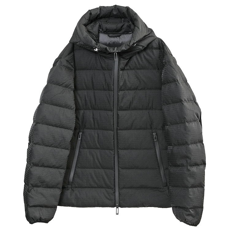 EMPORIO ARMANI アルマーニ メンズ 総柄 ダウン フード付き ナイロン