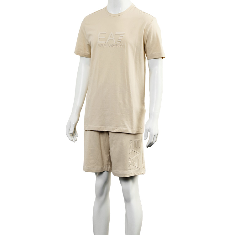 EA7 セットアップ 同色 エンボスロゴ Tシャツ × スウェット
