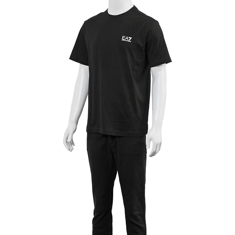 EA7 Tシャツ バックプリント 縦ロゴ 7M000567-AF10375-MC001 EA7 Tシャツ Logo Series バックプリント 縦ロゴ ブラック