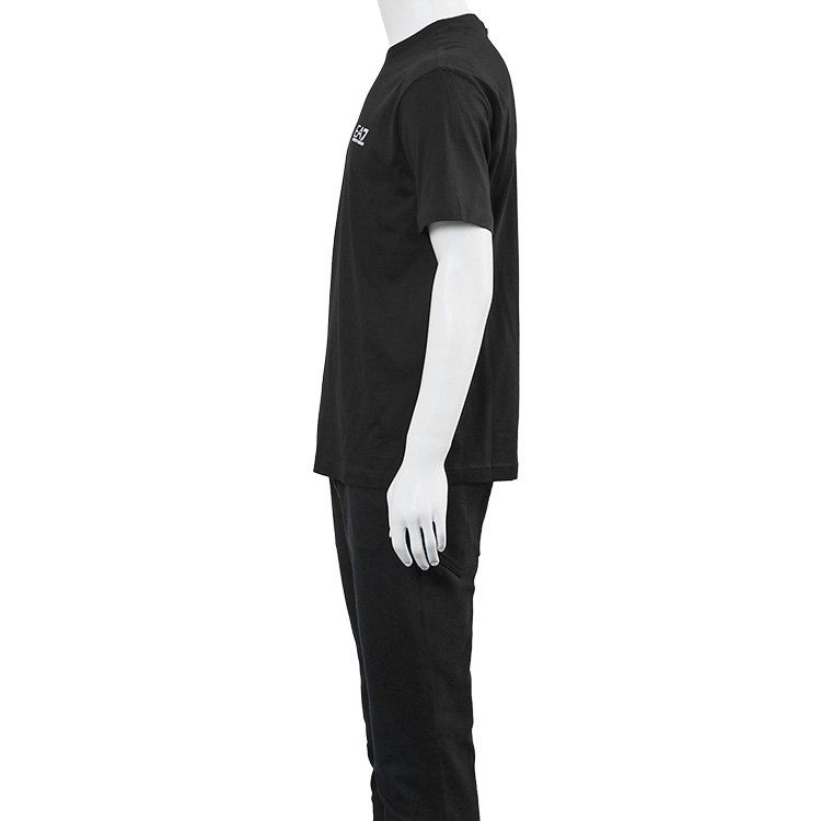 EA7 Tシャツ Logo Series バックプリント 縦ロゴ ブラック