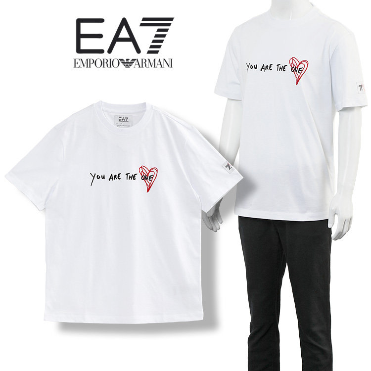 EA7 同色 エンボスロゴ Tシャツ × ハーフパンツ 7M000225beige EA7 半袖上下 セットアップ エンポリオ アルマーニ EMPORIO