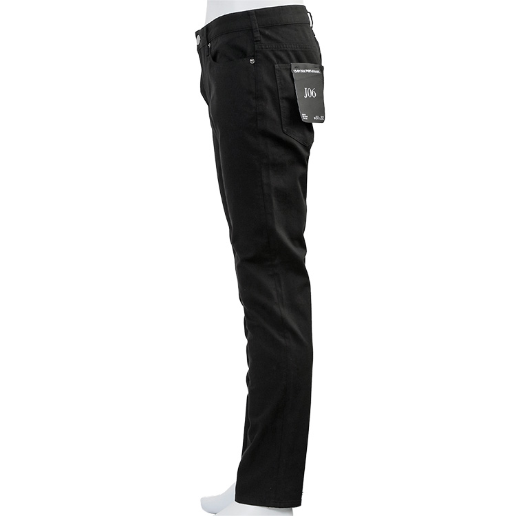 EMPORIO ARMANI ブラックパンツ スリムフィット スリムフィットパンツ J06 コンフォートストレッチギャバジン