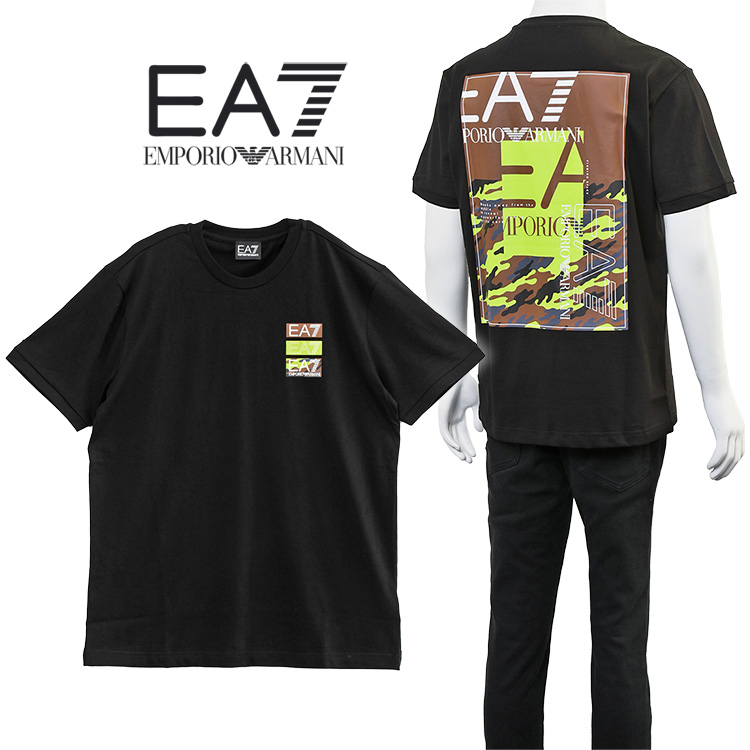 EA7 アルマーニ Tシャツ 迷彩 ロゴ バックプリント EMPORIO ARMANI